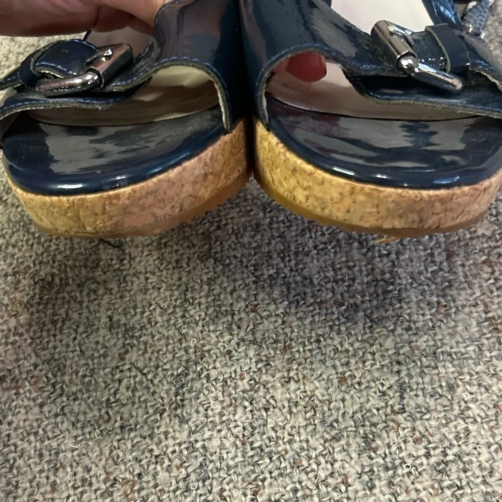 Boden Navy Wedge Sandal
